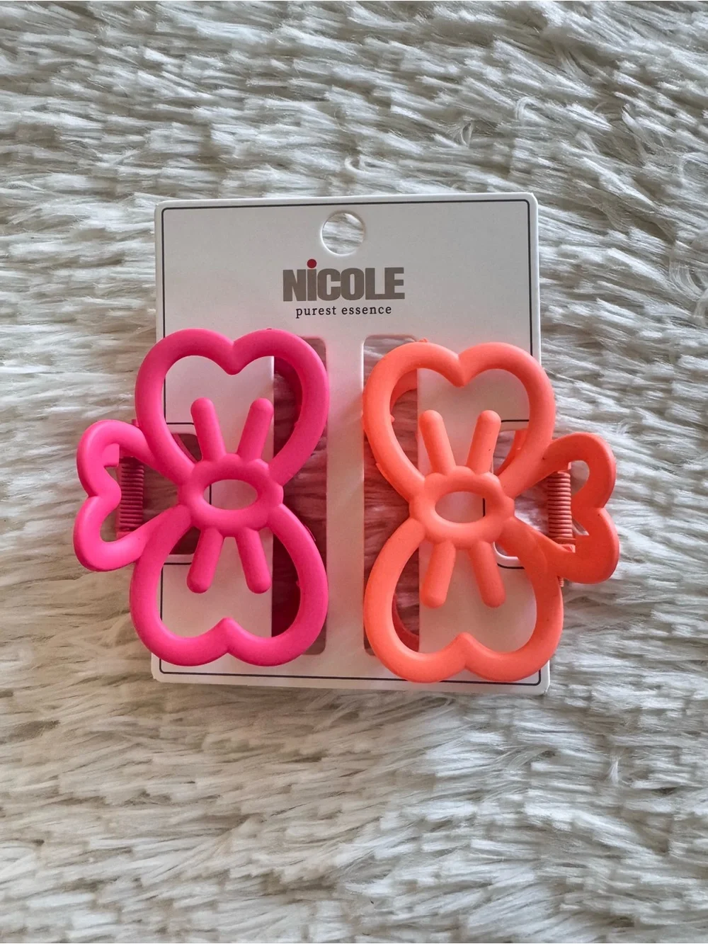 Hello kitty bow Hair Clips claw  - Pink & Coral